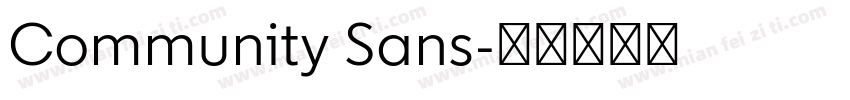 Community Sans字体转换